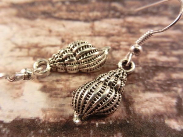 Muschel Ohrringe Vintage Optik Strand Schnecke